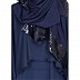 Abaya online- Navy Blue Cap Collar Attached Abaya online- Navy Blue Cap Collar Attached